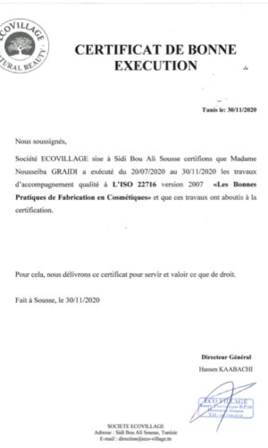 ATTESTATION DE BONNE EXECUTION NG ATTESTATION DE BONNE EXECUTION NG